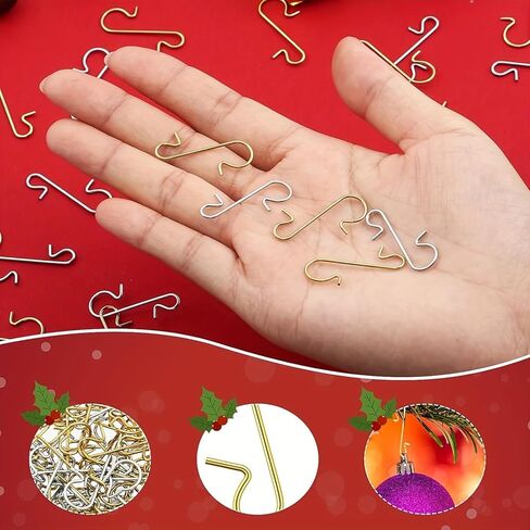 60pcs Christmas Ornament Hooks - Metal Wire Hangers for Tree Decoration & Easter Gift (Random Color) in Saudi Arabia
