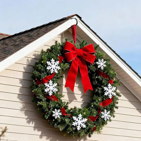 3PCS Christmas Garland Hanger for Front Door, Outside Door Garland Hanger, Outdoor Heavy-Duty Metal Hook for Graland, Hanging Wreath Holder for Door Frame Decorations in Saudi Arabia