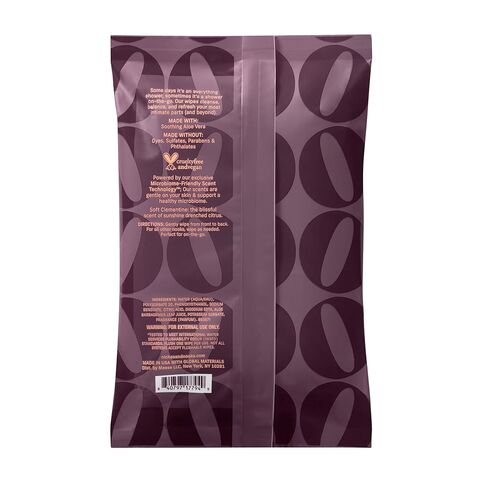 Niches & Nooks تنظف مناديل Nooks الأنثوية - كليمنتين ناعمة - مناديل حميمة متوازنة لدرجة الحموضة للنساء، تحكم في الرائحة، لطيفة للبشرة الحساسة - 45 قطعة in Kuwait