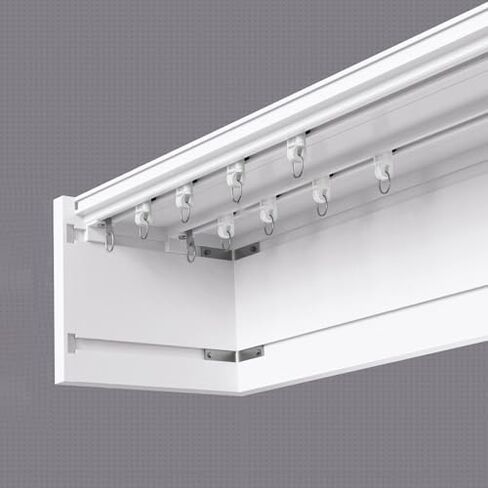 Double Aluminum Blackout Curtain Track - Ceiling Mount Room Divider for Living Room & Bedroom, Easy Install, Stylish Home Décor Solution, 4.2m (13.8ft) in Kuwait