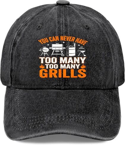 Funny Barbecue Grilling You Can Never Have Too Many Grills Hats for Mens Cool in Saudi Arabia
