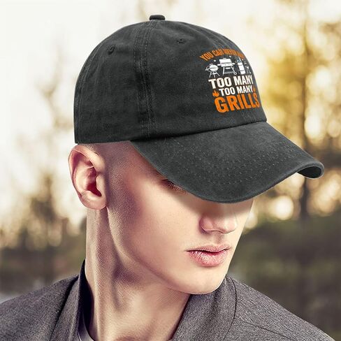 Funny Barbecue Grilling You Can Never Have Too Many Grills Hats for Mens Cool in Saudi Arabia