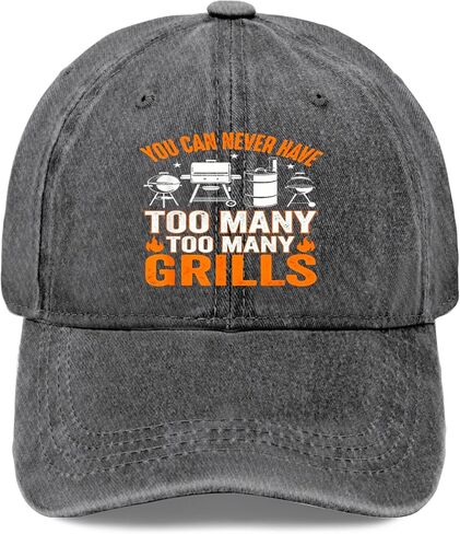 Funny Barbecue Grilling You Can Never Have Too Many Grills Hats for Mens Cool in Saudi Arabia