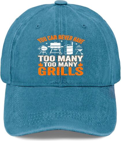 Funny Barbecue Grilling You Can Never Have Too Many Grills Hats for Mens Cool in Saudi Arabia