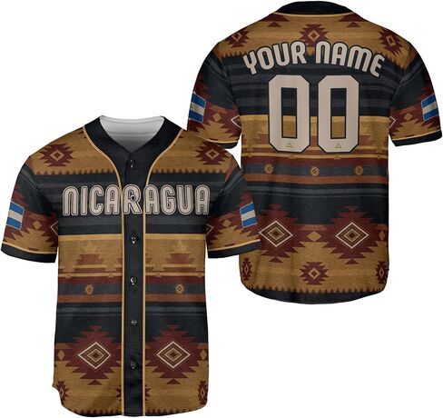 Custom Nicaragua Jersey Baseball, Personalized Nicaragua Jerseys for Men, Nicaragua Baseball Jersey, Nicaragua Shirt in Saudi Arabia