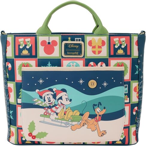 Loungefly Disney Mickey and Minnie Holiday Convertible Tote Bag in Saudi Arabia