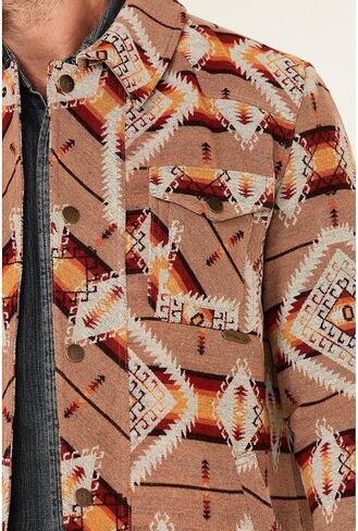 Men's Southwestern Print Commander Snap-Front Wool in Kuwait