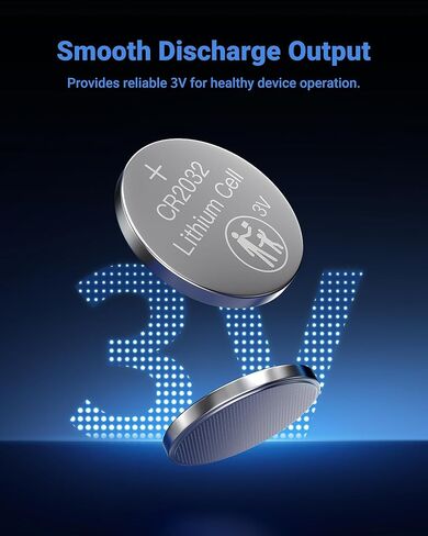 بطاريات EBL CR2032، بطارية عملة 3 فولت، 20 حزمة، بطارية 2032 طاقة طويلة الأمد، حزمة مقاومة للأطفال in Kuwait