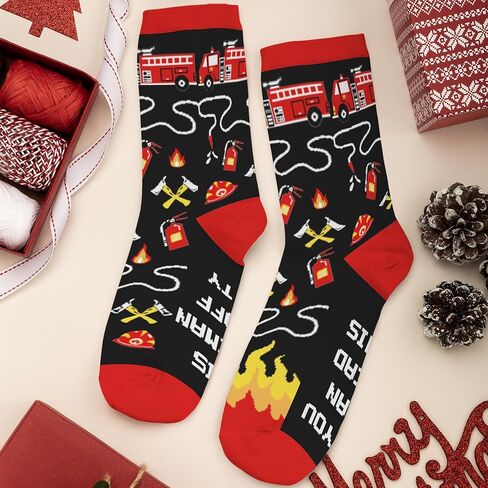FOURSTUFF Christmas Dentist Firefighter Nurse Teacher Pilot Police Bus Driver Boss Doctor Nutcracker Socks - Jobs Socks in Saudi Arabia