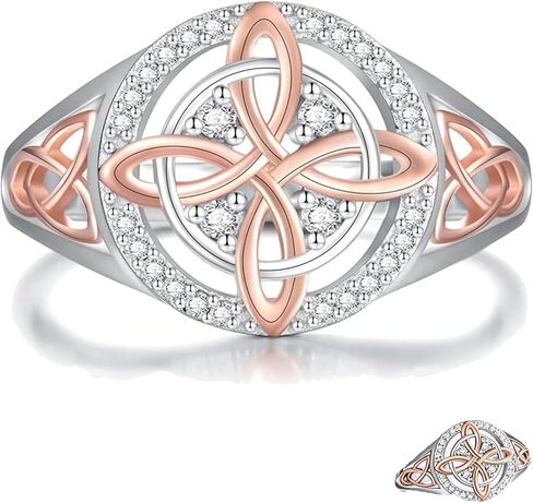 Handmade witch's return-Knot Protection Ring,witches protection knot ring, silver knot design jewelry gifts, the preferred choice for vintage jewelry presents in Saudi Arabia