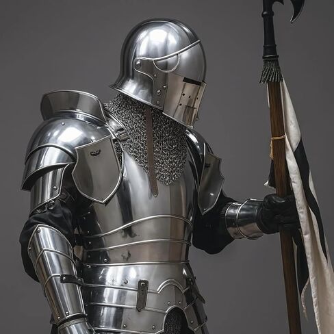 Medieval Barbuta Knight Full Suit of Armor - 18 Gauge Crusader Steel Medieval Armor Cosplay/Reenactment Suit in Saudi Arabia