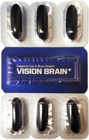 KPurity VisionBrain+ Eye & Brain Health Supplement with Lutein & Zeaxanthin - Enhances Memory, Focus, and Brain Performance - 30-Day Supply Softgels (1 Box, VisionBrain+) in Saudi Arabia