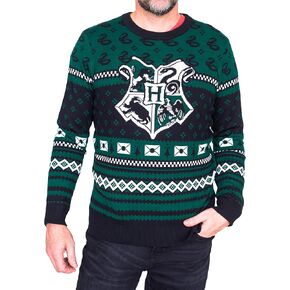 Adult Unisex Harry Potter Slytherin Crest Xmas Pattern Ugly Christmas Sweater in Saudi Arabia