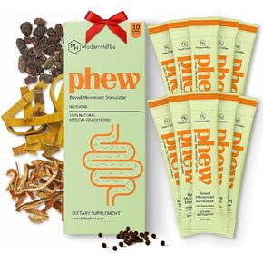 Phew – Premium Herbal Constipation Relief for Women & Adults – Fast-Acting Bloating Relief, Gentle Colon Cleanser & Digestive Support – Promotes Natural Bowel Regularity & Gut Immunity – 10 Pack in Saudi Arabia