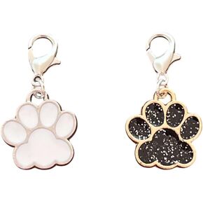2Psc Dog Paw Clip on Charms Charms with Lobster Clasp Compatible with Charm Bracelets, Necklaces in Saudi Arabia