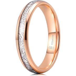 THREE KEYS JEWELRY Women Wedding Hunting 4mm/6mm/8mm Bands Titanium Viking Carbide Meteorite Ring with Jewels Polished Infinity Unique for Her Silver in Kuwait