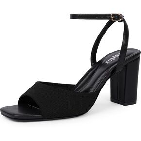 صنادل كعب مكتنزة مفتوحة عند الأصابع للنساء بحزام الكاحل 3 بوصة بكعب عالٍ فستان الزفاف in Kuwait