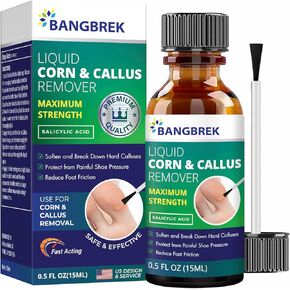 مزيلات الذرة لأصابع القدم: إزالة الذرة بحمض الساليسيليك السائل للقدمين - مزيل مسامير القدم للقدمين بقوة إضافية (1 مل) in Kuwait