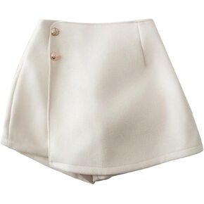 Floerns Women's Elegant Button Mini Wrap Skorts Straight Leg Dressy Casual Skirt Shorts in Saudi Arabia