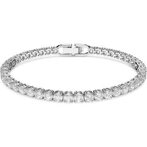 SWAROVSKI Women's Tennis Deluxe Bracelet, White, Rhodium plated in Kuwait