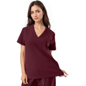 SUNME Scrub Tops for Women with 4-Pocket, Soft Stretchy, V-Neck Women's Medical Scrub Top,Breathable & Moisture-Wicking in Kuwait