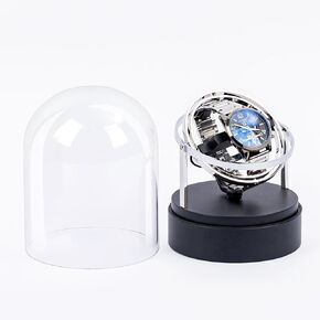 Ultra Quiet Watch Winder Under 18dB, 4 Modes & 6 Directions, for Automatic Watches Rolex/Omega, Anti-Magnetic Motor with Glass Display Case (Silver) in Saudi Arabia