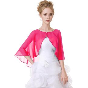 شال نسائي أنيق من الشيفون يلتف لفساتين السهرة وحفلات الزفاف وضيف الرأس بوليرو وشاح تغطية in Kuwait