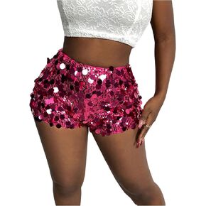 شورت نسائي قصير من SweatyRocks مزين بالترتر ومزين بالترتر اللامع للحفلات الليلية in Kuwait