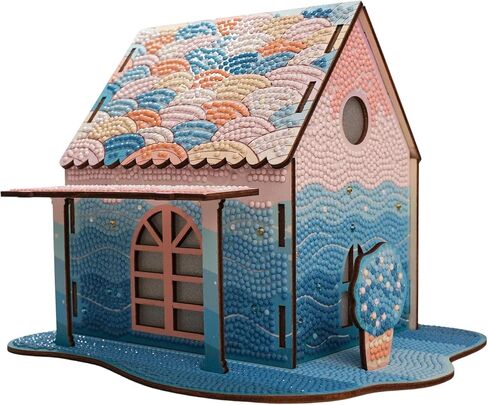 3D Diamond Painting Kit - Mandala Cabin Tapestry DIY Craft Set, Premium Full Drill Diamond Art Kit for Home Decor in Kuwait