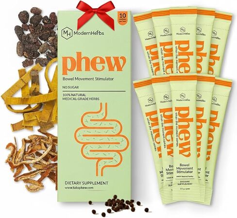 Phew – Premium Herbal Constipation Relief for Women & Adults – Fast-Acting Bloating Relief, Gentle Colon Cleanser & Digestive Support – Promotes Natural Bowel Regularity & Gut Immunity – 10 Pack in Saudi Arabia