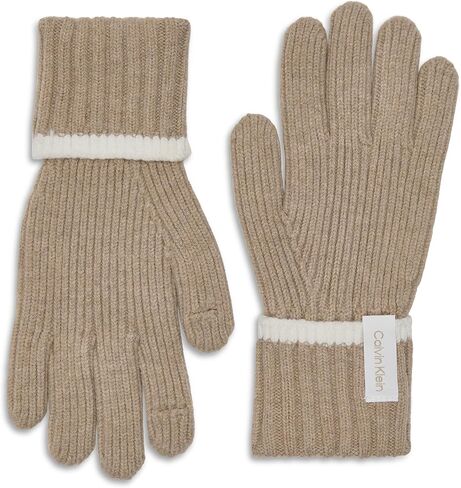 Calvin Klein womens Tipped Ribbed Warm Gloves in Saudi Arabia