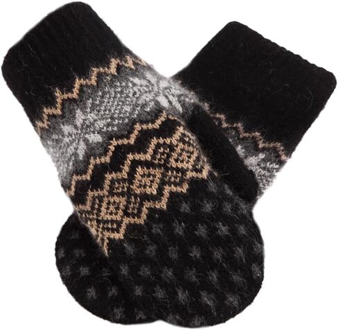 Winter Warm Mittens for Women Men Snowflake Mittens Soft Fleece Wool Gloves for Cold Weather in Saudi Arabia