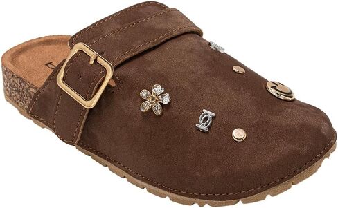 bebe Girls' Clog Slippers – Slip-On Footbed Clogs with Buckle Strap, Casual Comfort Shoes for Girls Toddler/Little Kid/Big Kid in Saudi Arabia
