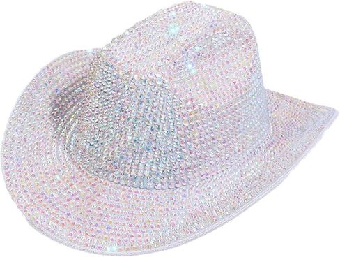 Eye-catching Crystal Fedoras Bride Hat Panama Hat For Bachelorette Party Fedoras For Club Stage Shows Concert Fashion Hat in Kuwait