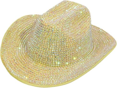 Eye-catching Crystal Fedoras Bride Hat Panama Hat For Bachelorette Party Fedoras For Club Stage Shows Concert Fashion Hat in Kuwait