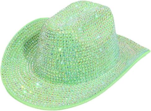 Eye-catching Crystal Fedoras Bride Hat Panama Hat For Bachelorette Party Fedoras For Club Stage Shows Concert Fashion Hat in Kuwait