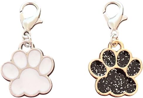 2Psc Dog Paw Clip on Charms Charms with Lobster Clasp Compatible with Charm Bracelets, Necklaces in Saudi Arabia
