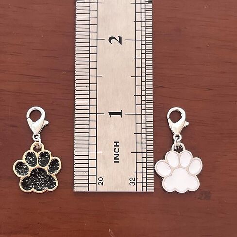 2Psc Dog Paw Clip on Charms Charms with Lobster Clasp Compatible with Charm Bracelets, Necklaces in Saudi Arabia