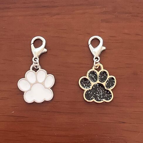 2Psc Dog Paw Clip on Charms Charms with Lobster Clasp Compatible with Charm Bracelets, Necklaces in Saudi Arabia