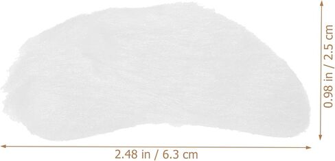 8 Pairs Santa Claus Eyebrows - Self Adhesive Fake White Eyebrows for Christmas Party, Cosplay, Old Man Costume, Reusable Cotton in Saudi Arabia