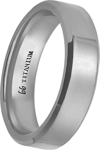 Boston Bay Diamonds Silver Titanium Unisex Comfort Fit Mens Wedding Band or Fashion Ring - 6mm - Choice of Style in Saudi Arabia