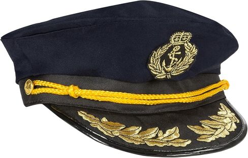 Rubies Navy Blue Captain Hat for Adults, Men's No Size in Saudi Arabia
