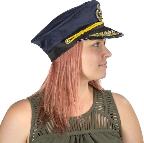 Rubies Navy Blue Captain Hat for Adults, Men's No Size in Saudi Arabia