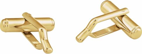 Bonyak Jewelry 14k Yellow Gold Swivel Cylinder Cuff Link Back Elegant in Saudi Arabia