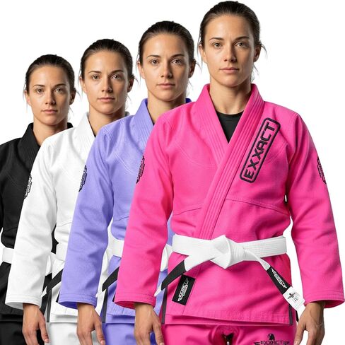Exxact Sports BJJ Gi للسيدات، خفيف الوزن IBJJF Legal Jiu Jitsu Gi مع قماش منكمش مسبقًا وحزام مجاني للتدريب والمنافسة in Kuwait