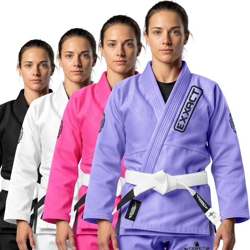 Exxact Sports BJJ Gi للسيدات، خفيف الوزن IBJJF Legal Jiu Jitsu Gi مع قماش منكمش مسبقًا وحزام مجاني للتدريب والمنافسة in Kuwait