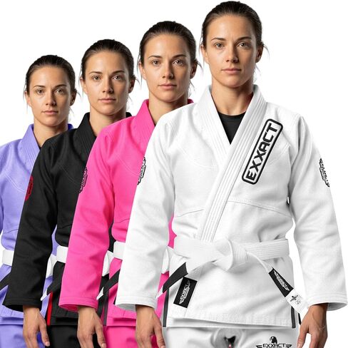 Exxact Sports BJJ Gi للسيدات، خفيف الوزن IBJJF Legal Jiu Jitsu Gi مع قماش منكمش مسبقًا وحزام مجاني للتدريب والمنافسة in Kuwait