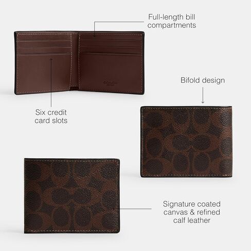 حذاء Coach Slim Billfold مصنوع من جلد محبب متقاطع in Kuwait