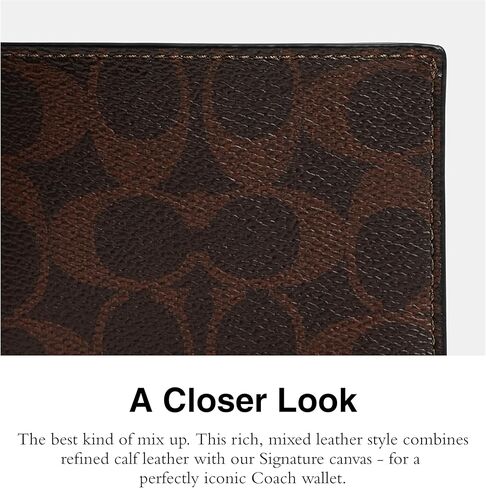 حذاء Coach Slim Billfold مصنوع من جلد محبب متقاطع in Kuwait