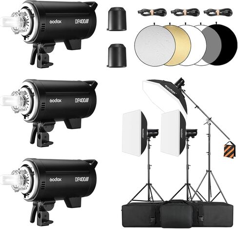 Godox DP1000III Professional Studio Flash 1000Ws 2.4G Wireless X System 5600K Bowens Mount Monolight مع عاكس قياسي 6 ألوان قماش ناعم لتصوير استوديو التصوير الفوتوغرافي لحفلات الزفاف in Saudi Arabia